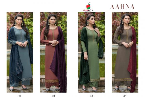 Cherry Aahna Silk Designer Exclusive Salwar suit